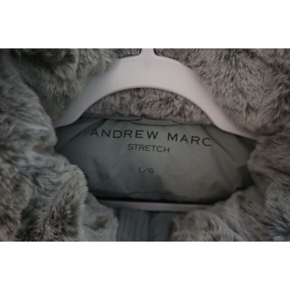 Andrew Marc 1423663 Women's Sz Large Gray Fully Lined Long Stretch Jacket - Picture 3 of 10